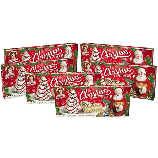Little Debbie Christmas Tree Cakes, Boxes, 30 Individually Wrapped Snack, Vanilla, 6 Count | Amazon (US)