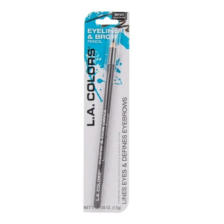 L.A. COLORS 7 Eyeliner & Brow Pencil Black Brown 0.05 fl oz | Walmart (US)