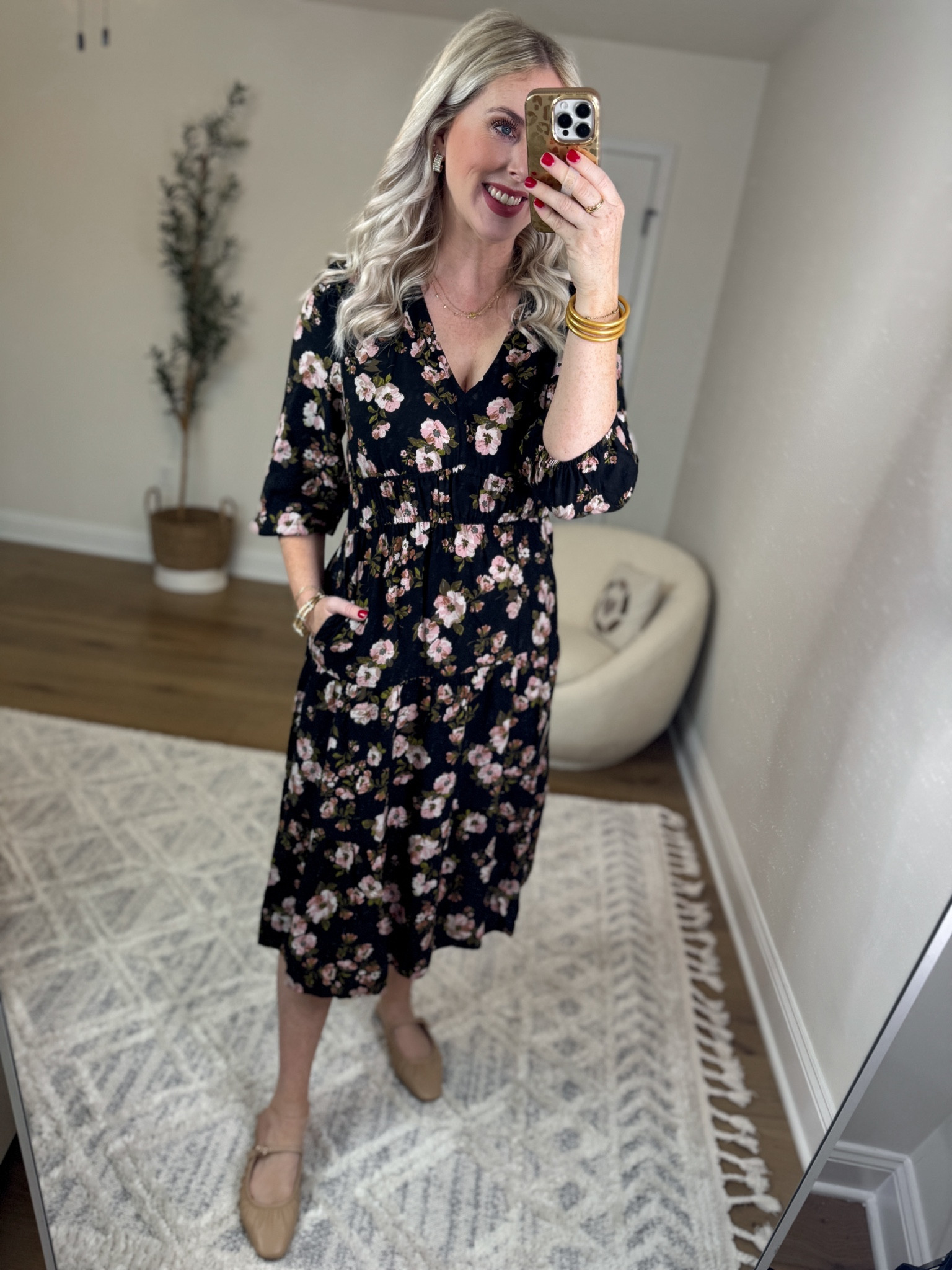 Daily try on, Walmart outfit, Walmart fashion, Walmart try on, time and tru, floral dress, midi dress 

Medium 

#LTKStyleTip #LTKFindsUnder50 #LTKBacktoSchool