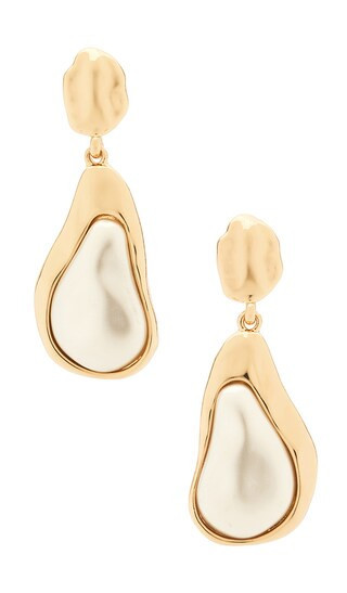 Ettika Hidden Gem Dangle Earrings in Metallic Gold. | Revolve Clothing (Global)