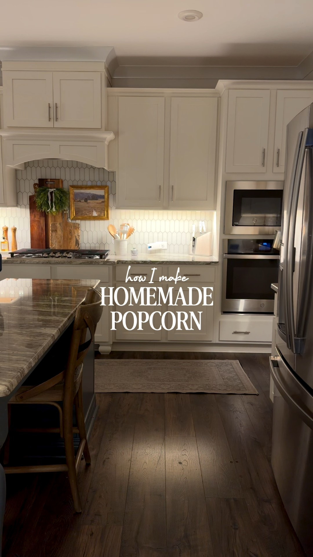 Popcorn popper, kernels I like, and my pajamas! 