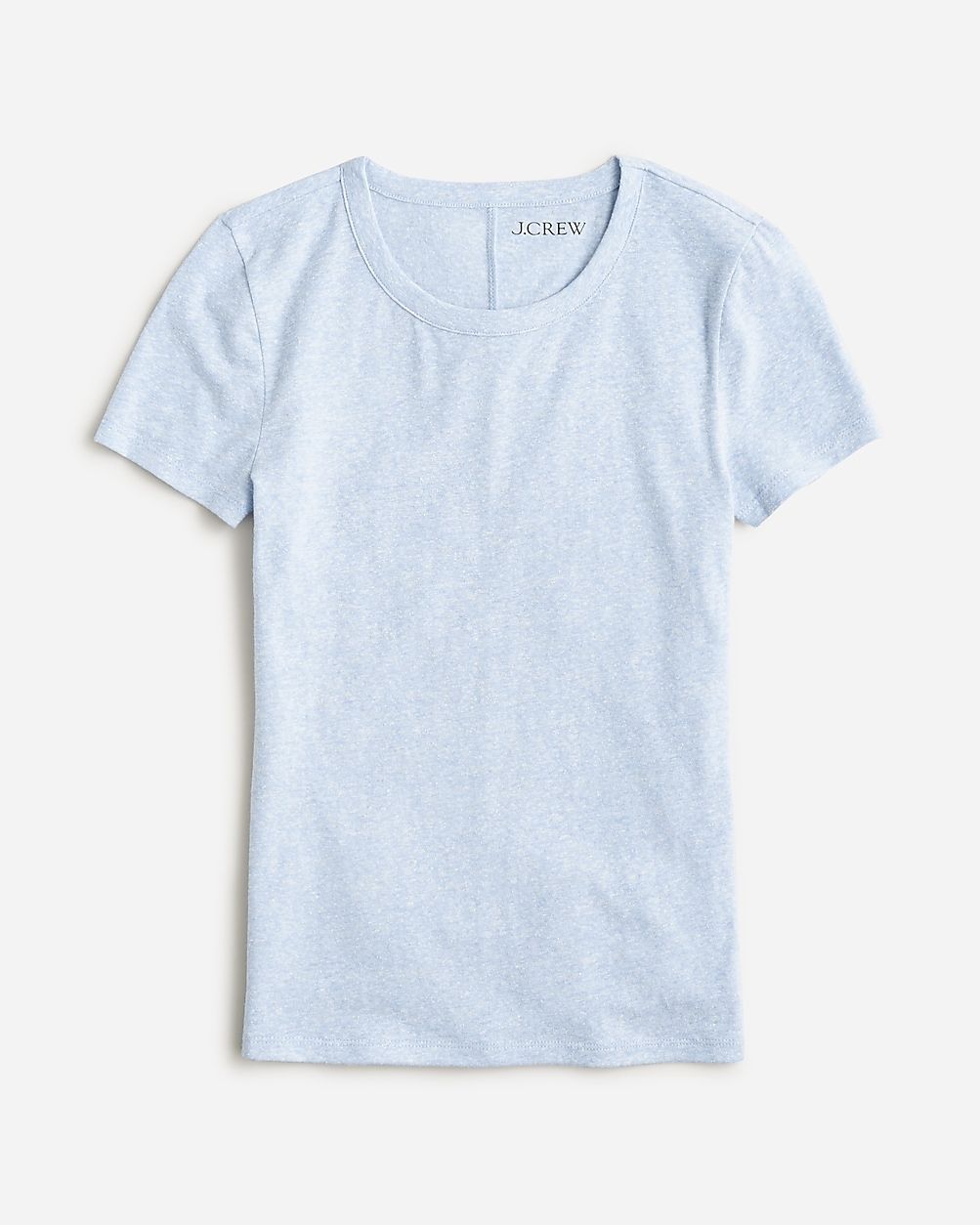 Stretch linen-blend crewneck T-shirt | J.Crew US