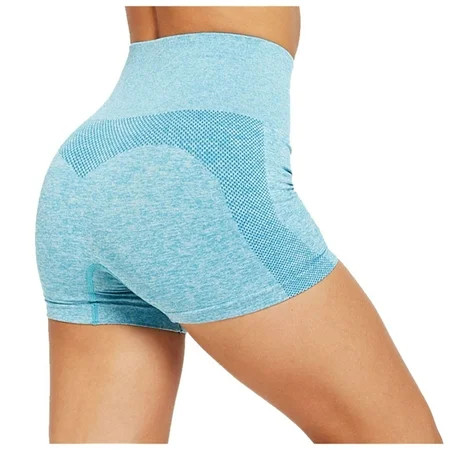 Womens Scrunch Seamless Workout Shorts High Waist Tummy Control Yoga Shorts Butt Lifting Gym Running | Walmart (US)