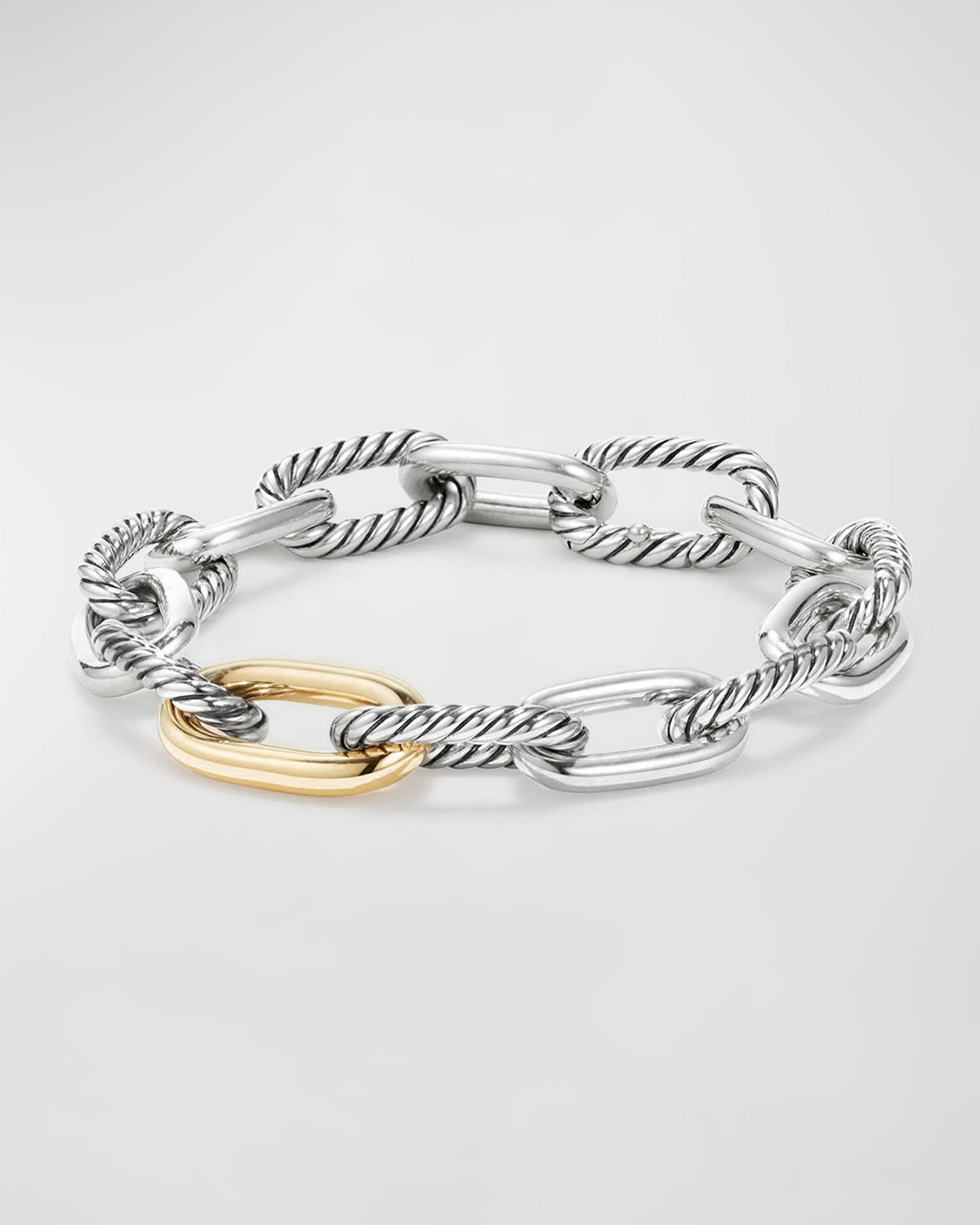 DY Madison Bracelet in Silver with 18K Gold, 11mm | Neiman Marcus