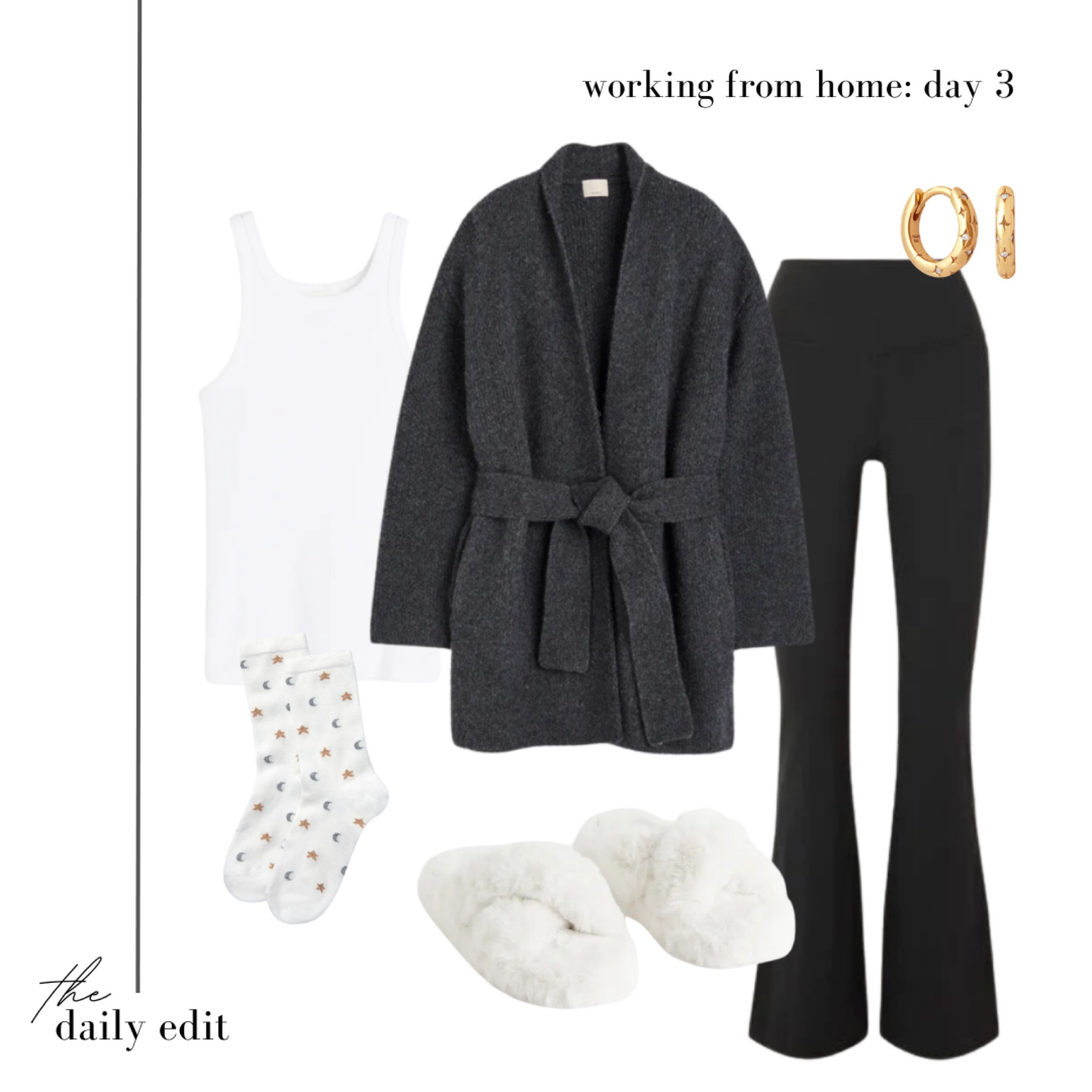5 days of WFH outfits: Day Three 👩🏼‍💻

Working from home outfit, what to wear today, neutral outfit, neutral style, cardigan style, Lululemon leggings, The White Company, UGG slippers, grey slippers, grey glasses, silver jewellery, hot water bottle, autumn winter home wear, comfy outfit, casual outfit, wfh outfit, autumn outfit inspiration, outfit of the day, hmxme, school run style, October vibes, fall fashion trends, the daily edit

#LTKeurope #LTKworkwear #LTKstyletip