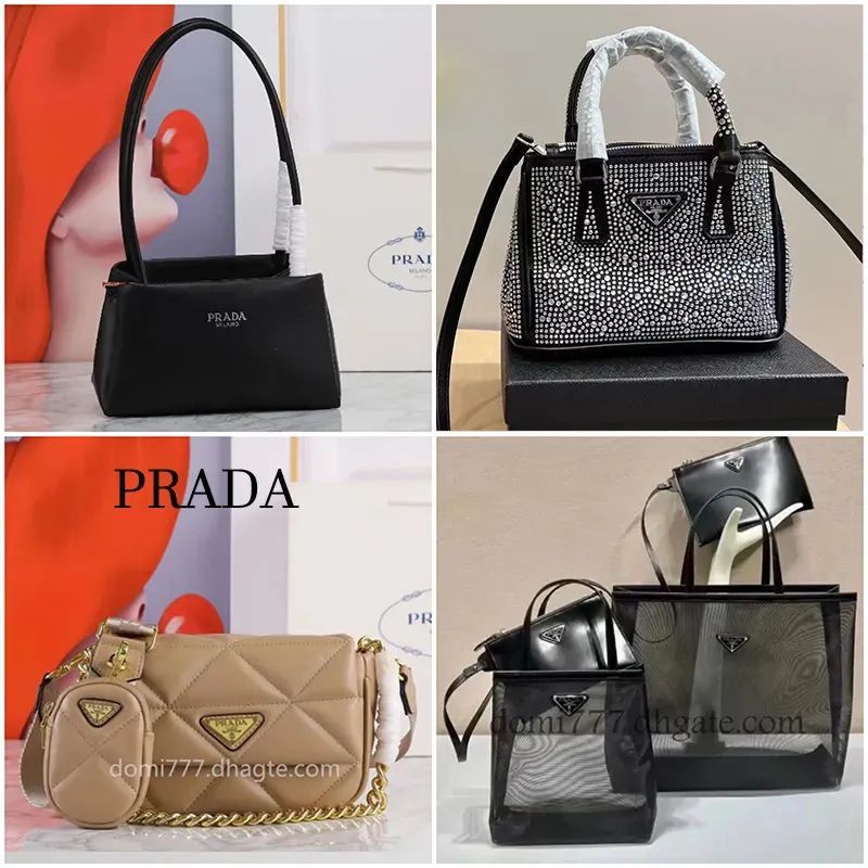 DUPE Pra-da Fashion Women's Handbag Messenger Bags and Mesh Shopping Bag Tote Beach Bag with Smal... | DHGate