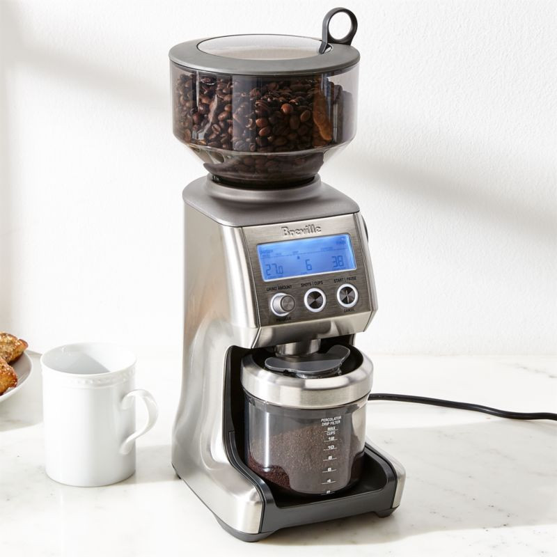 Breville Smart Grinder Pro Stainless Steel Conical Burr Coffee Grinder + Reviews | Crate & Barrel | Crate & Barrel