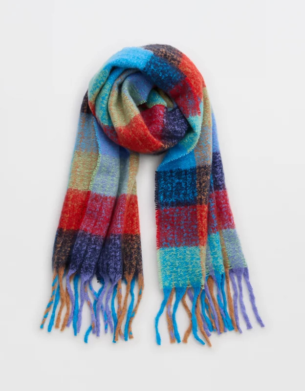 Aerie Woven Boucle Fringe Scarf | Aerie