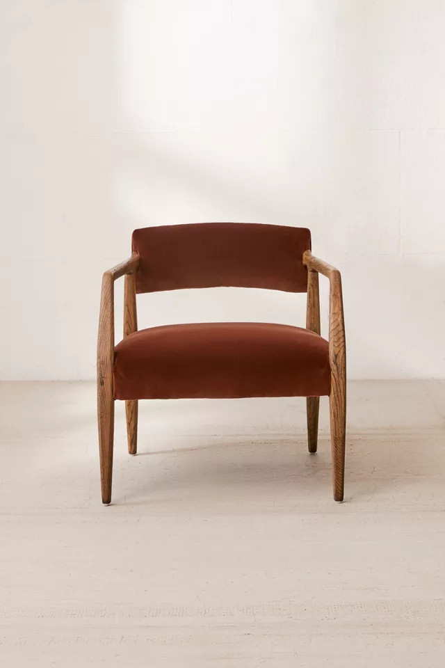 Edith Velvet Arm Chair | Urban Outfitters (US and RoW)