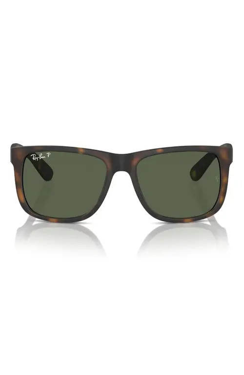 Ray-Ban Justin 55mm Polarized Square Sunglasses in Brown Havana at Nordstrom | Nordstrom