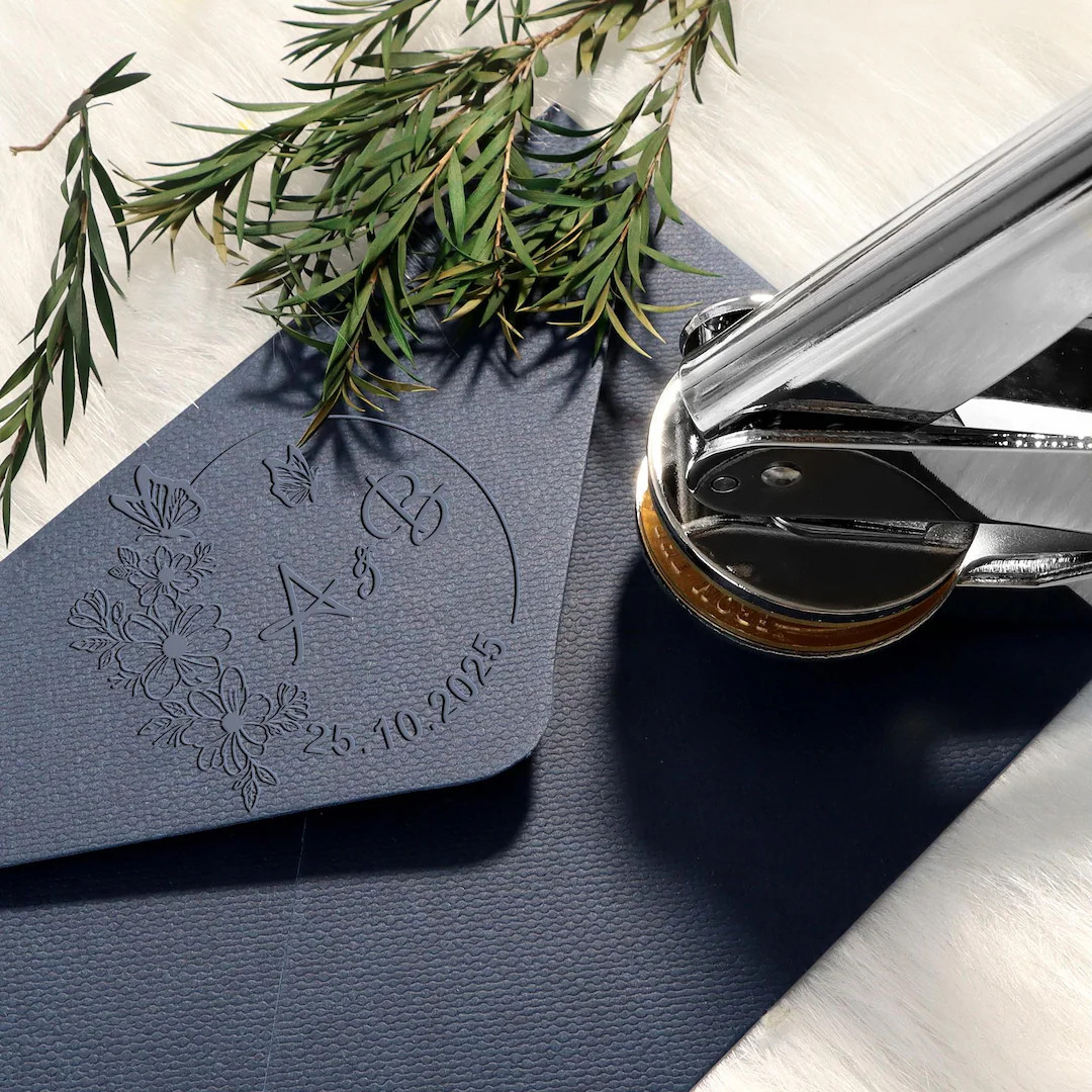 Personalized Monogram Embosser, 40 Designs, Custom Initials Embosser, Wedding Stamp, Napkin Embos... | Etsy (US)