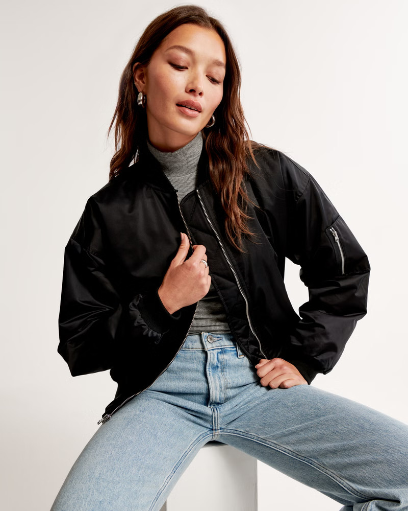 Nylon Bomber Jacket | Abercrombie & Fitch (US)
