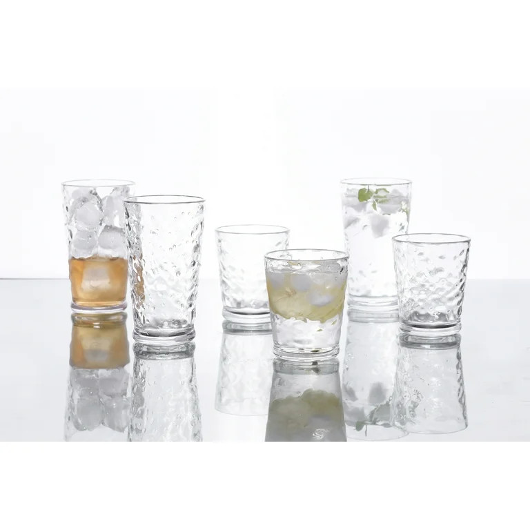 Better Homes & Gardens 20-Ounce Tritan Nuglass Hammered Tumbler, Clear | Walmart (US)