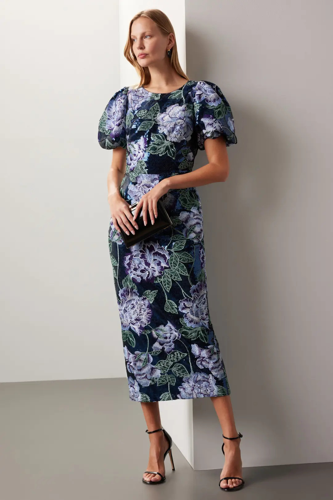 Marchesa Notte Puff Sleeve Cocktail Dress | Rent the Runway