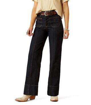 Ariat Ultra High Rise Tomboy Western Utility Wide Leg Jeans | Dillard's | Dillard's