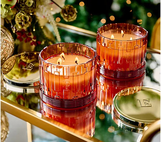 Elton John by Slatkin + Co. S/2 14oz Gilded Pomander Candles | QVC