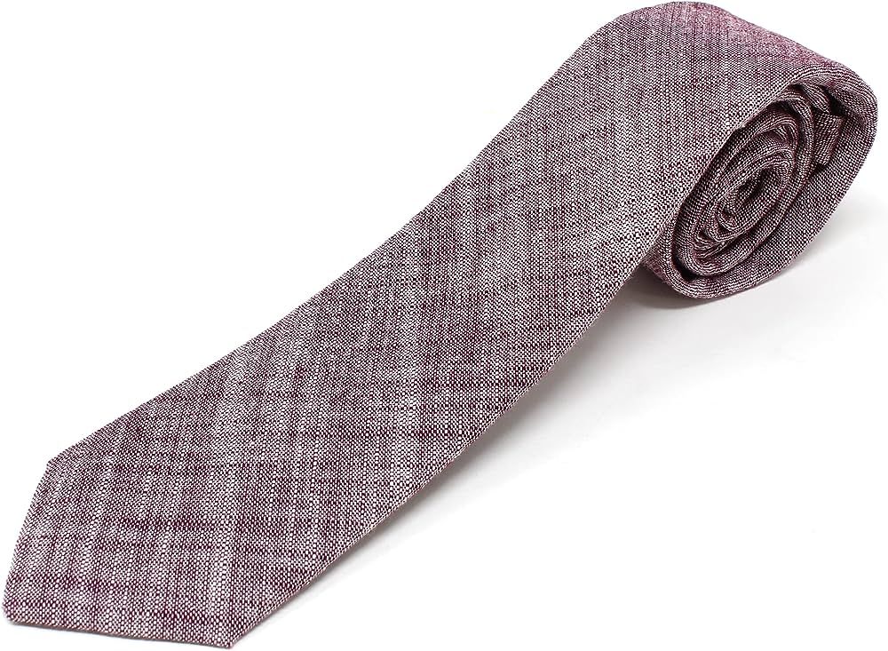 Proper Materials Men's Chambray Cotton Skinny Necktie Tie Textured Distressed Style - 2 1/2" Widt... | Amazon (US)