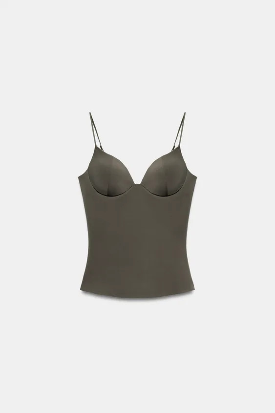 POLYAMIDE BLEND BUSTIER TOP | Zara DE