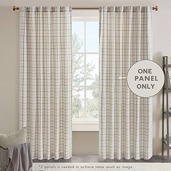 Madison Park Anaheim Cabin Plaid Curtain Window, Thermal Insulated Fleece Lining, Living Room Dec... | Amazon (US)