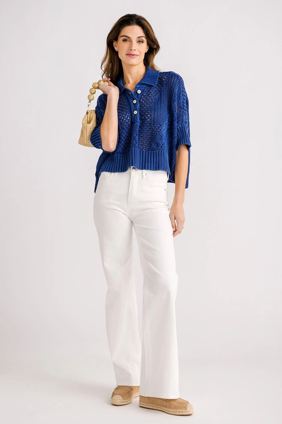 Free People To The Point Crochet Polo | Social Threads