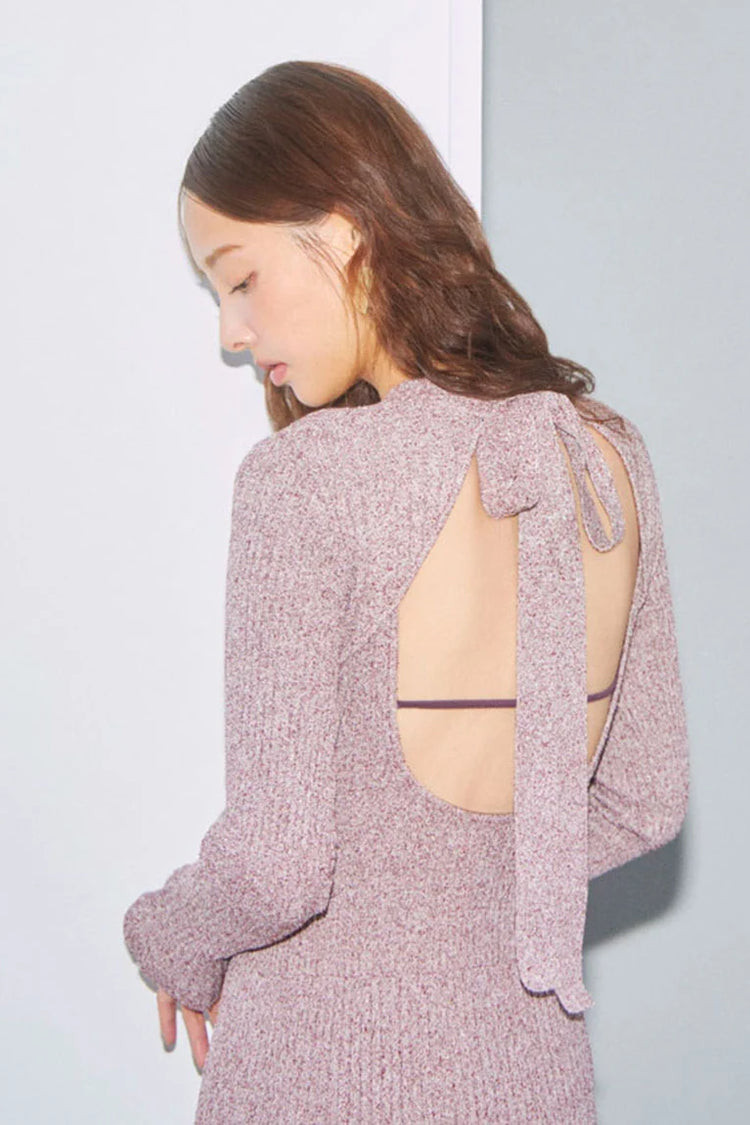 Backless Maxi Knit Dress | Snidel