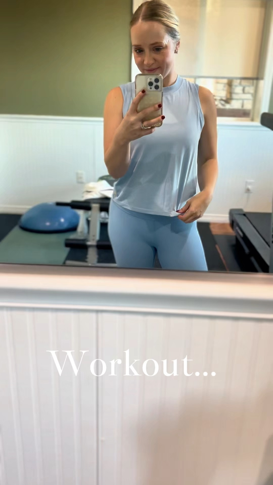 Spring workout outfit! Something extra spring feeling about these light blue workout leggings, sports bra, and tank. Wearing small in all three pieces and they fit tts.

Workout leggings, Target finds, workout top, workout wear, scalloped leggings, sports bra 

#LTKPetite #LTKFitness #LTKWatchNow