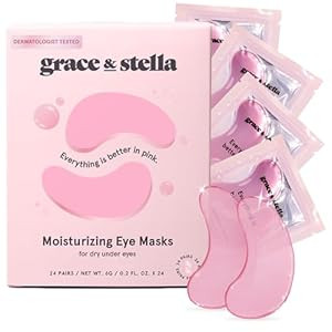 grace & stella Award Winning Under Eye Mask (Pink, 24 Pairs) Reduce Dark Circles, Puffy Eyes, Und... | Amazon (US)