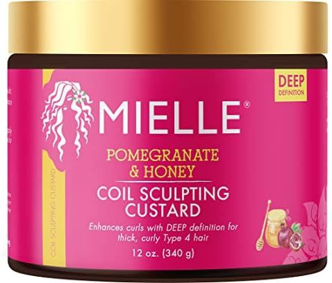 Mielle Organics Pomegranate & Honey Sculpting Custard, Natural Styling Cream Plus Moisture, For C... | Amazon (US)