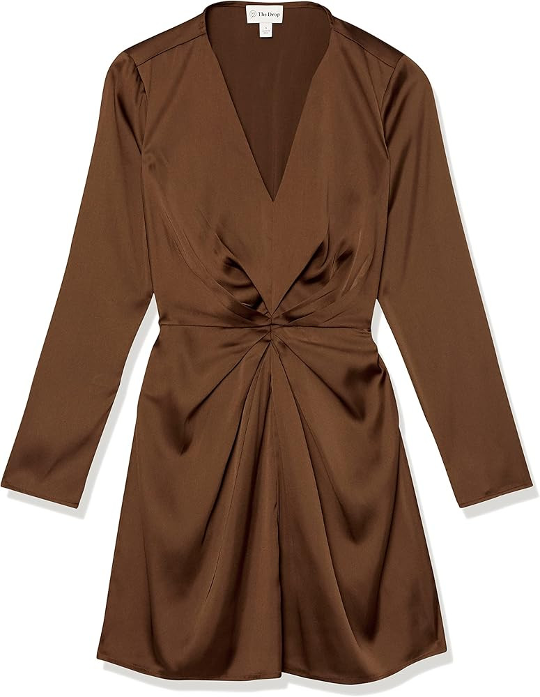 The Drop Women's Tate Twist Front Deep Vneck Mini Dress | Amazon (US)