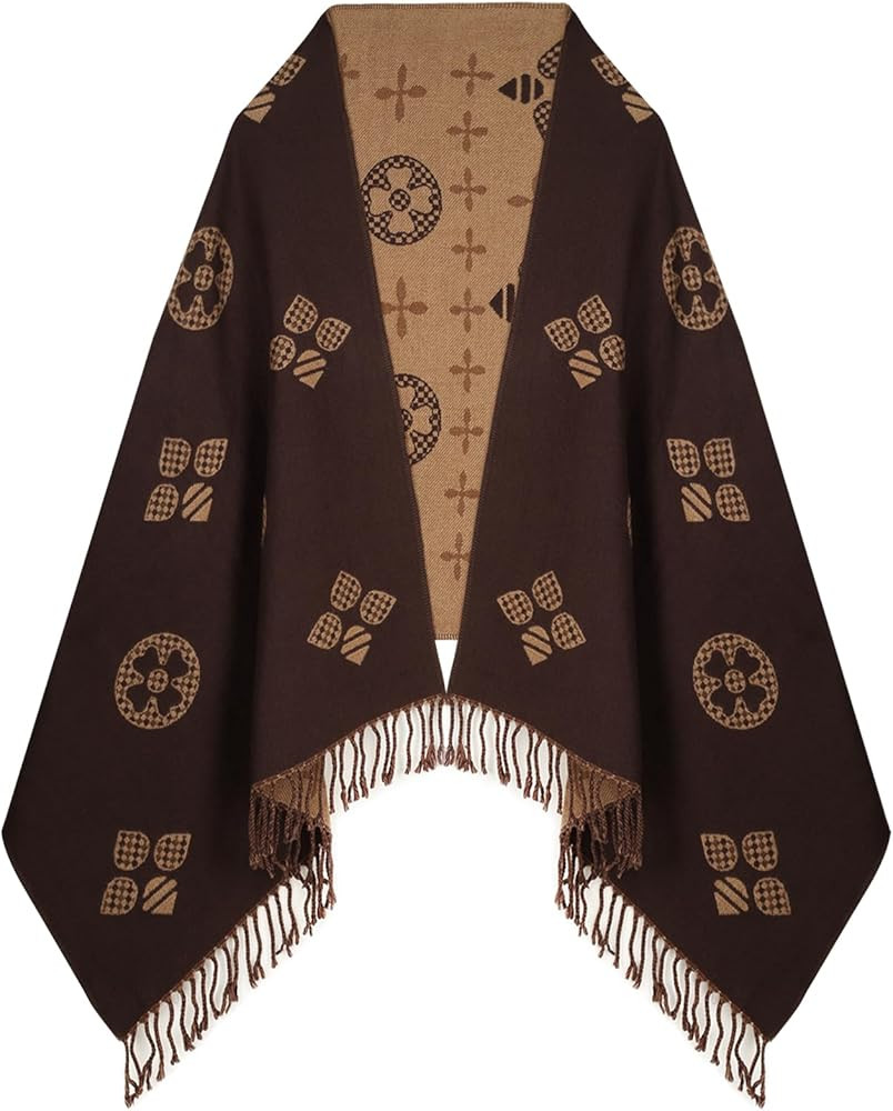 Relang Scarfs for Women Pashmina Silky Shawl Wrap for Evening Dressing Blanket Open Front Poncho ... | Amazon (US)