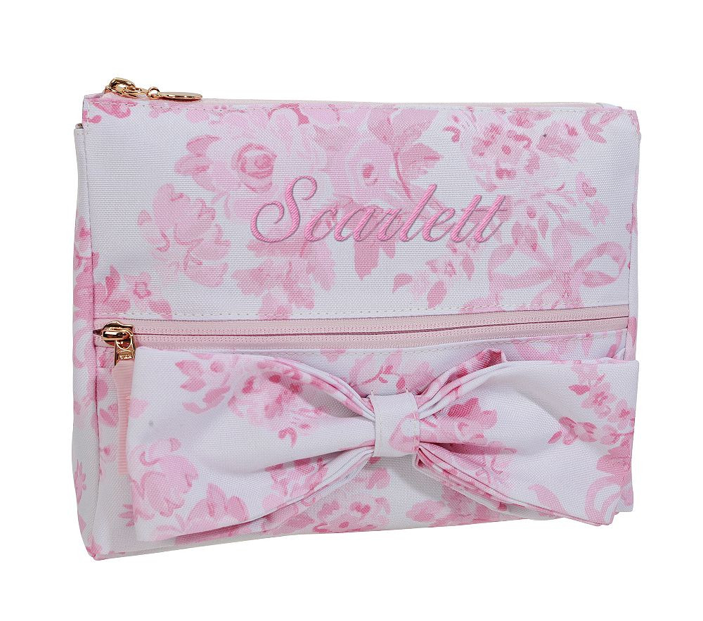 LoveShackFancy Pink Damask Floral Mackenzie Supplies Pouch | Pottery Barn Kids