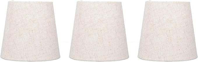 Buachois 3 pcs Lamp Shade, Barrel Linen Lampshade,Lamp Shade for E14 Bulb Intervention Type,Nordi... | Amazon (UK)