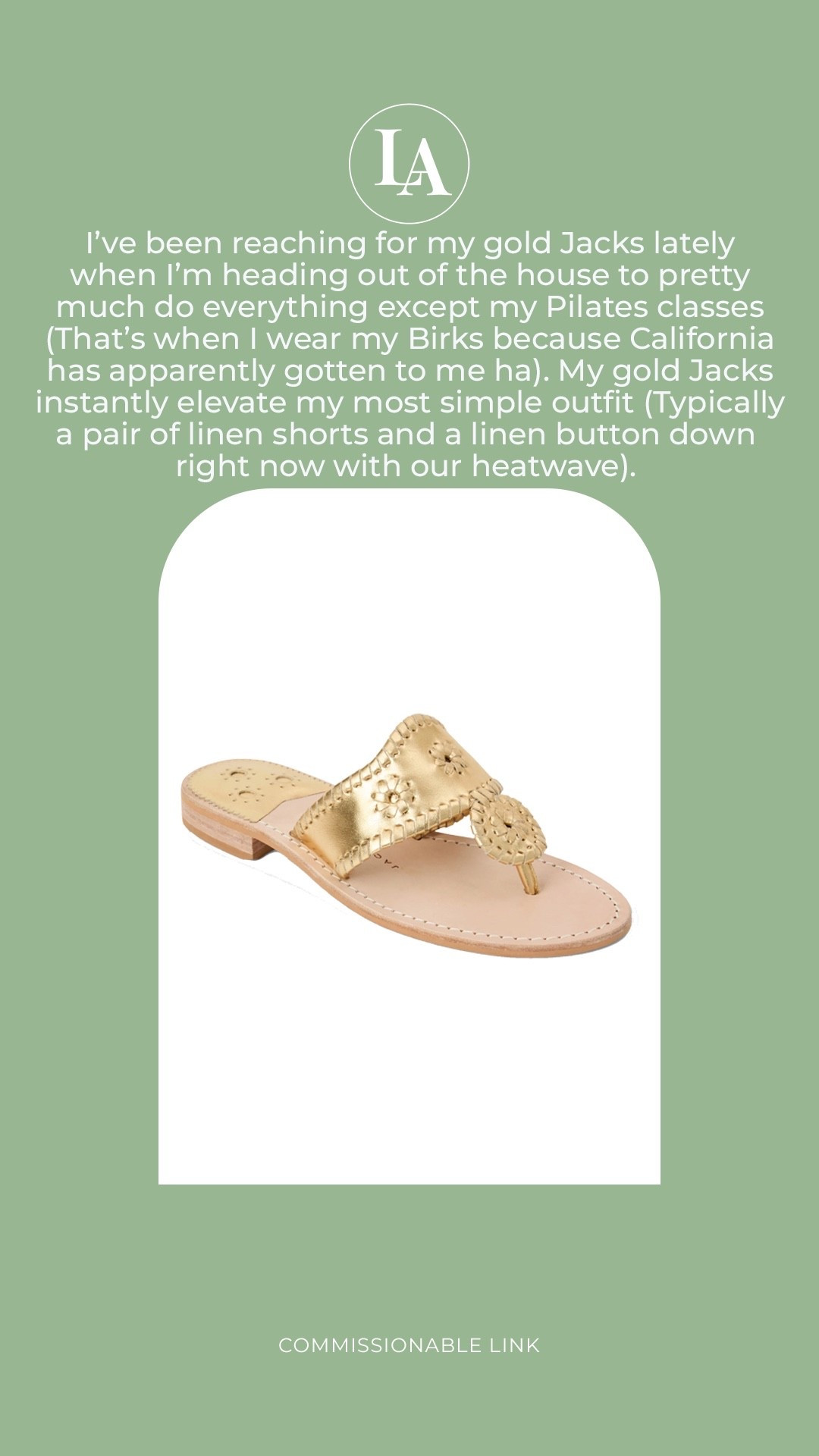 Jack Rogers Classic Gold Sandals