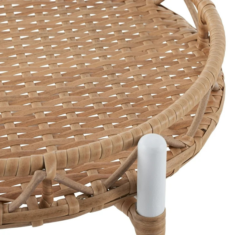 Better Homes & Gardens Lilah Outdoor Wicker 3-Piece Stationary Chat Set, Off-White | Walmart (US)