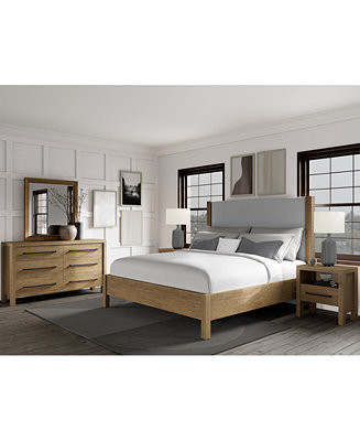 Davie King 3-Pc. Set (Upholstered Bed, Dresser & 1-Drawer Nightstand) - Macy's | Macy's