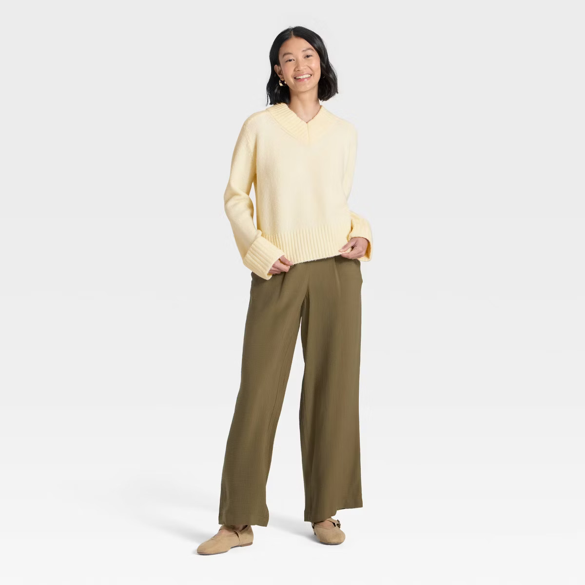 Women's Cozy Knit Boxy Pullover Sweater - A New Day™ | Target