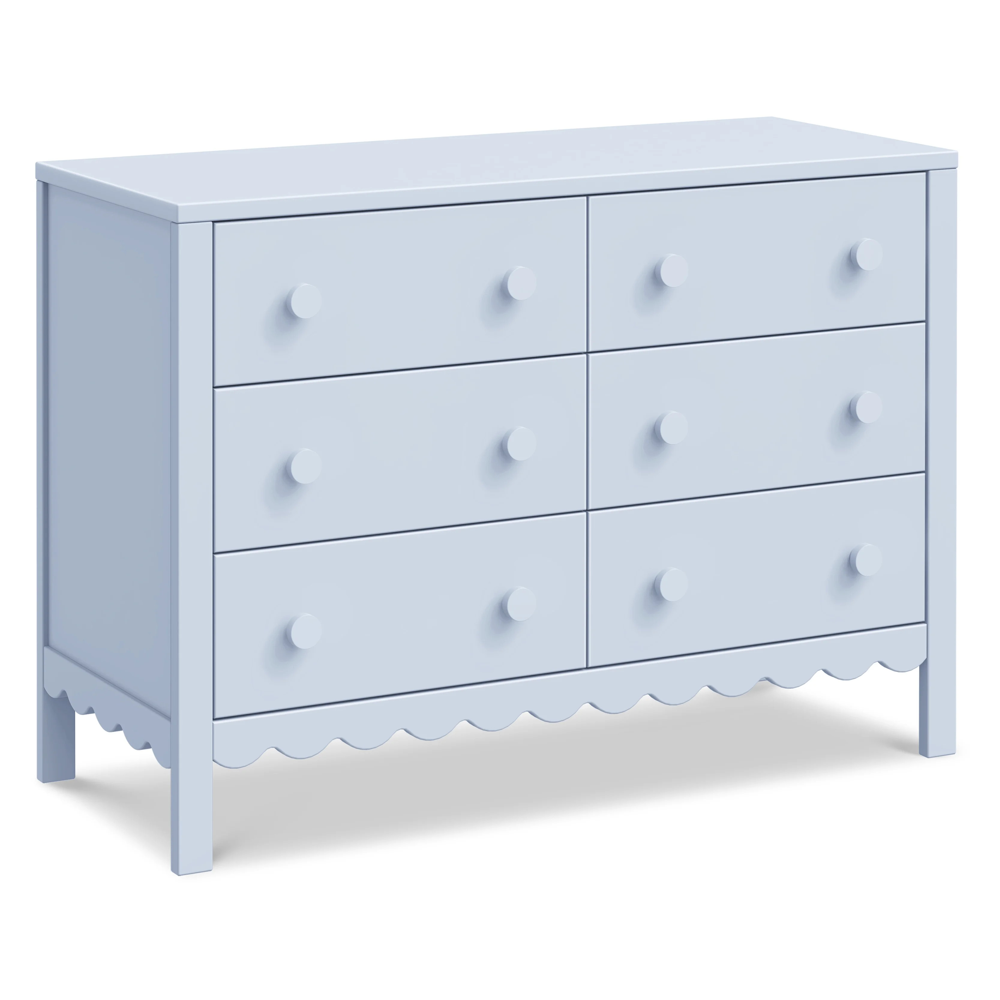 daVinci Sammy Scallop 6-Drawer Dresser in Powder Blue | Walmart (US)