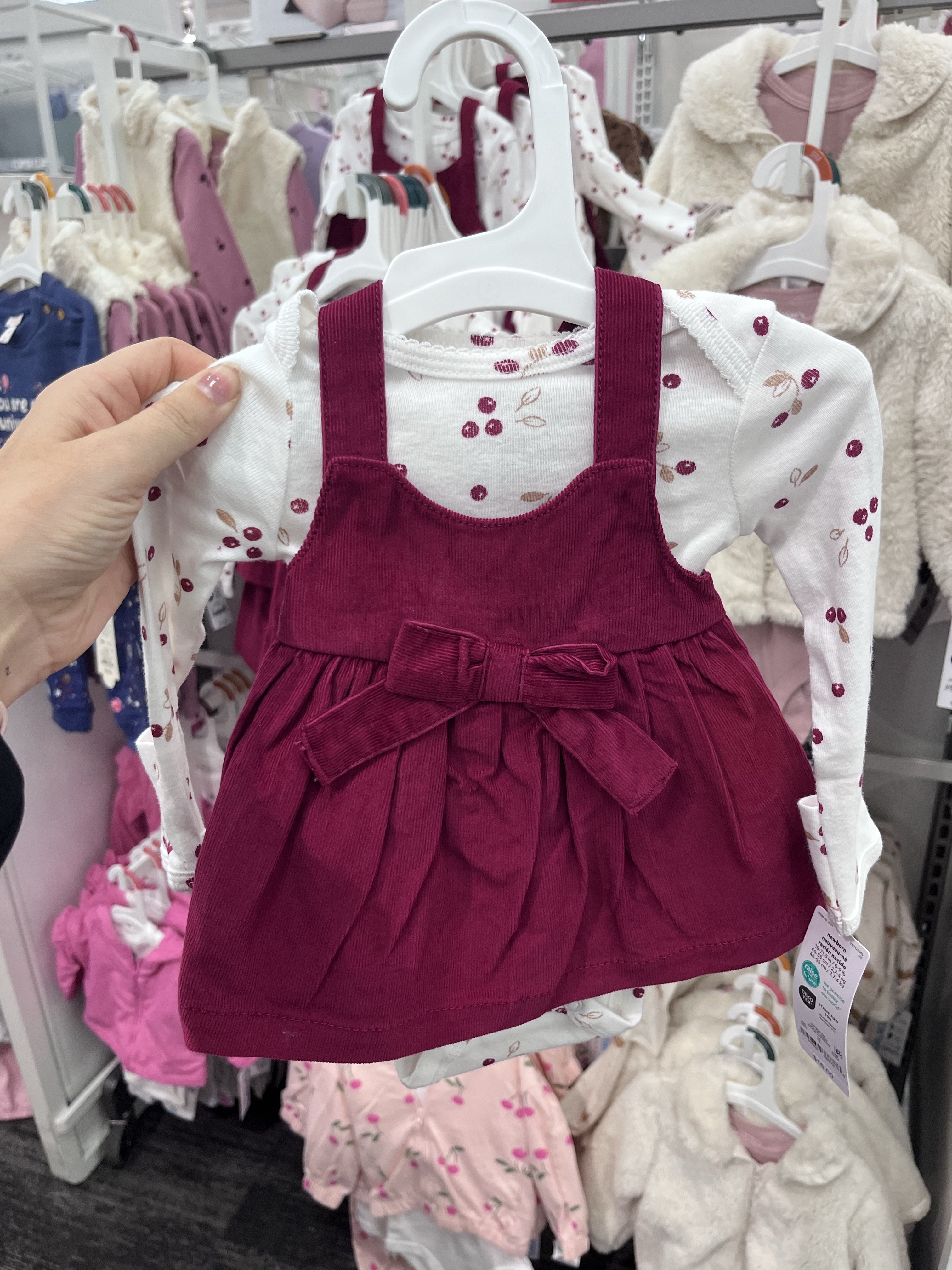 Adorable baby outfit for the holidays, long sleeves and cherry red dress for new born 

#LTKSeasonal #LTKBaby