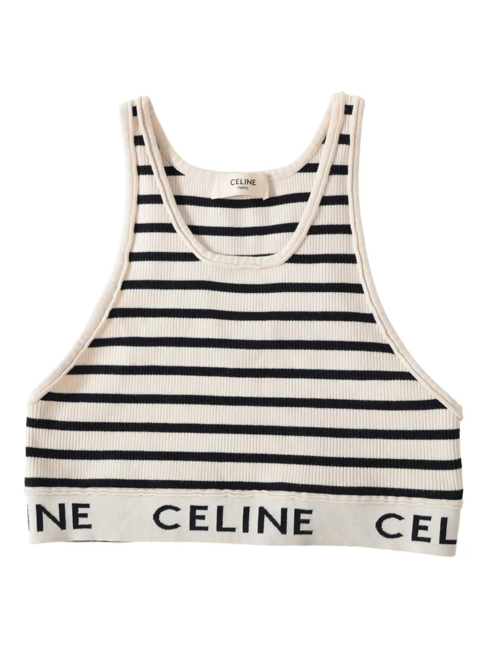 Celine Pre-Owned 2020-2025s striped bra top - Neutrals | Farfetch Global