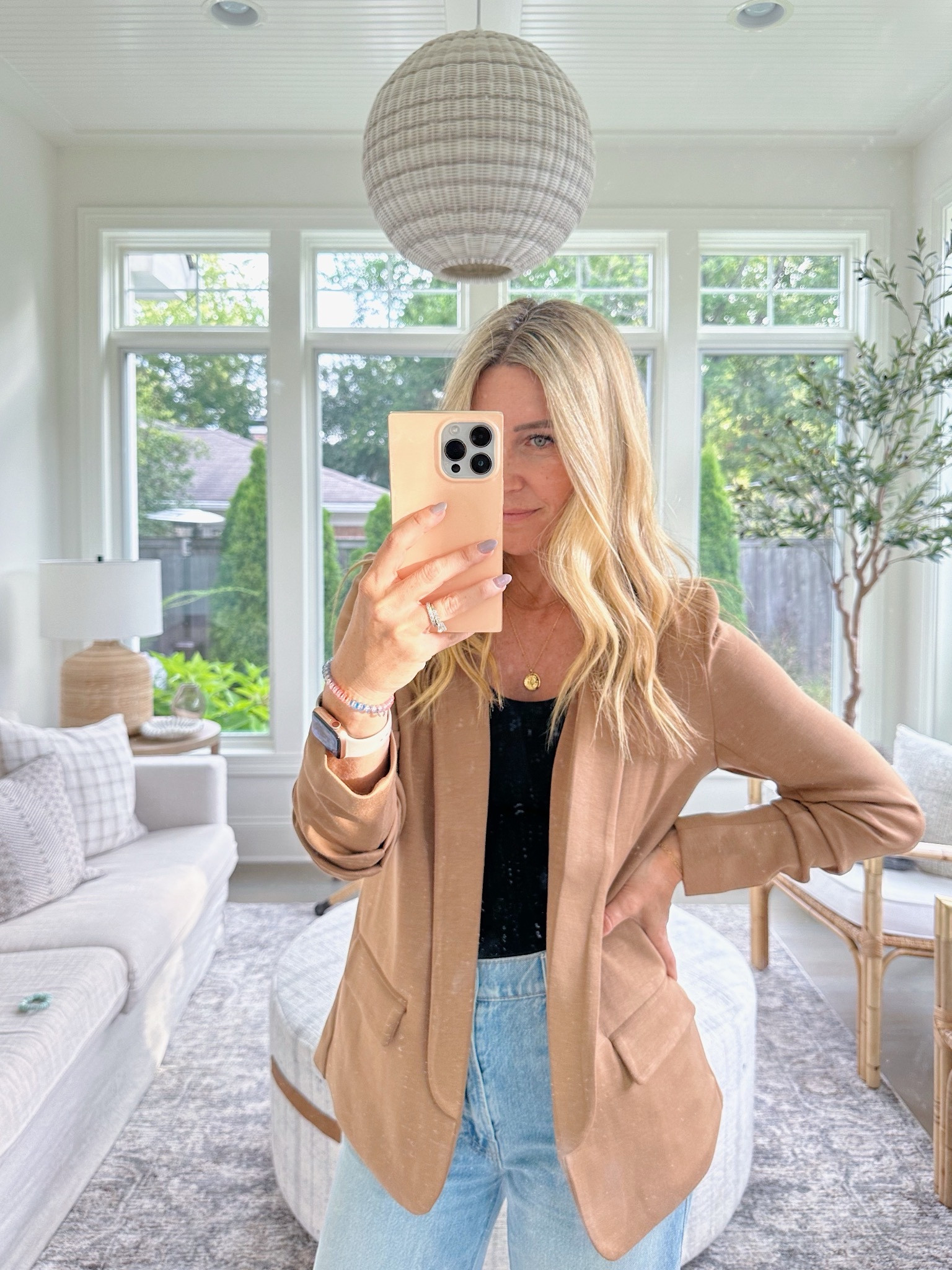 Wearing my favorite blazer! Size xs and super comfy!! The perfect fall outfit! 

#LTKSeasonal #LTKOver40 #LTKFindsUnder50