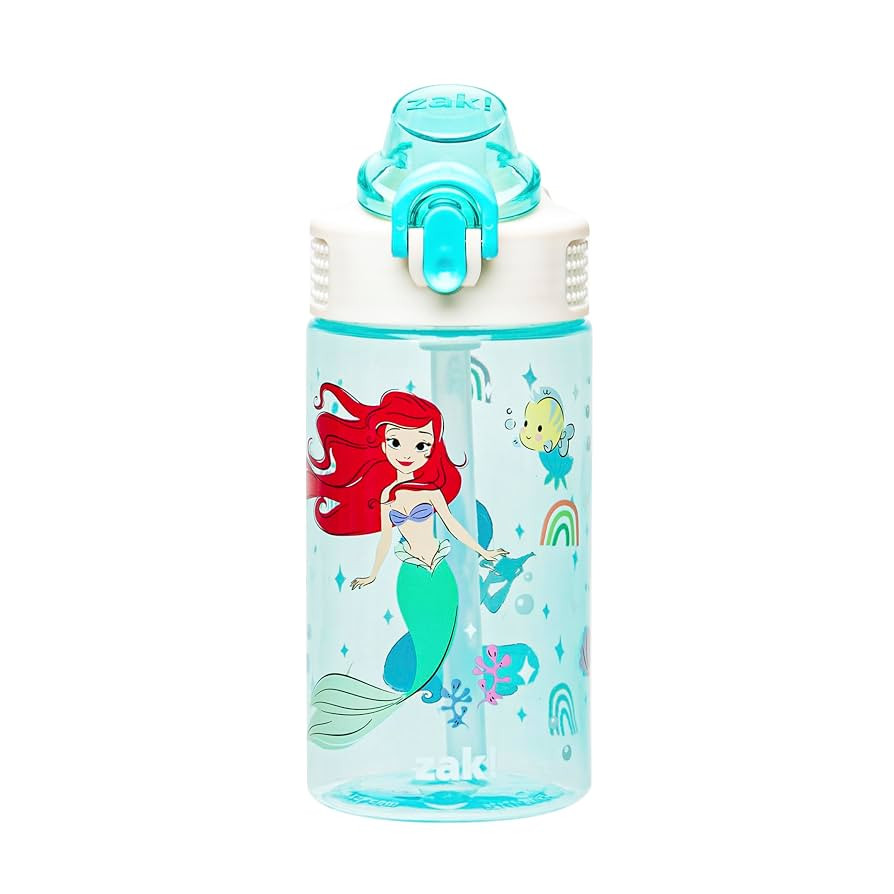 Zak Designs Sage Disney Princess Kids Water Bottle For School or Travel, 16oz Durable Plastic Wat... | Amazon (US)