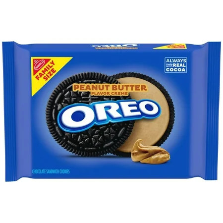 OREO Peanut Butter Creme Chocolate Sandwich Cookies, Family Size, 17 oz | Walmart (US)