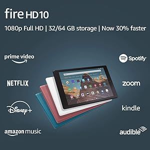 Fire HD 10 Tablet (10.1" 1080p full HD display, 32 GB) – Black | Amazon (US)