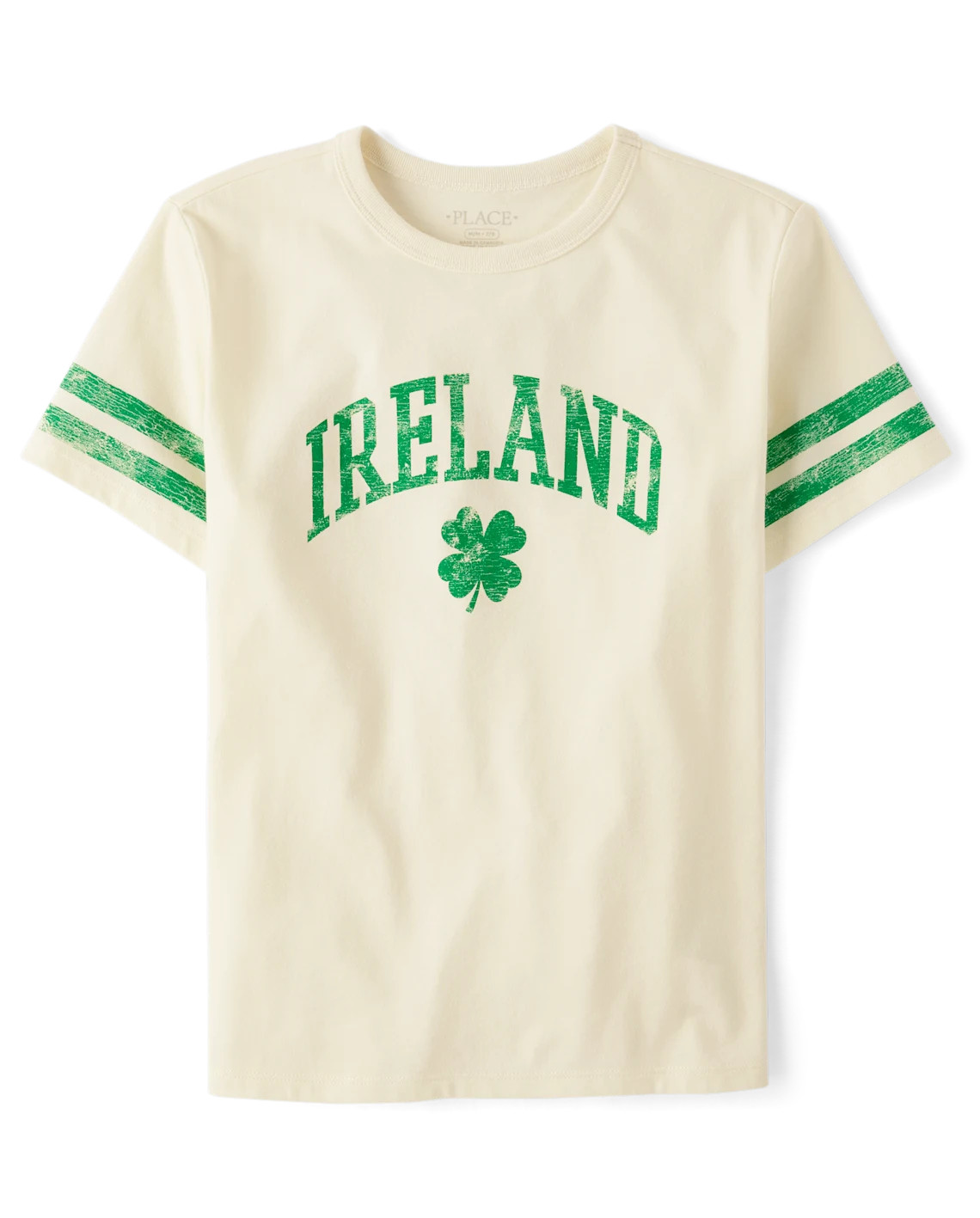 Girls St. Patrick's Day Ireland Relaxed Graphic Tee - cream | The Children's Place