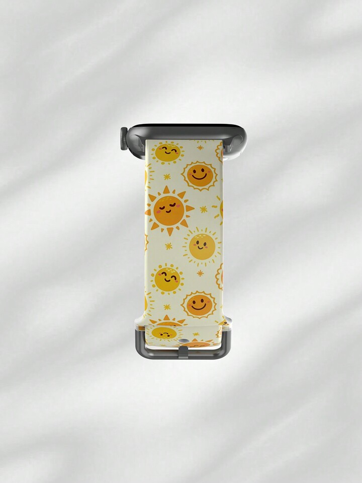 1pc Unisex Smiling Sun Design Soft Elastic Breathable Comfortable Smart Watch Band, Compatible Wi... | SHEIN