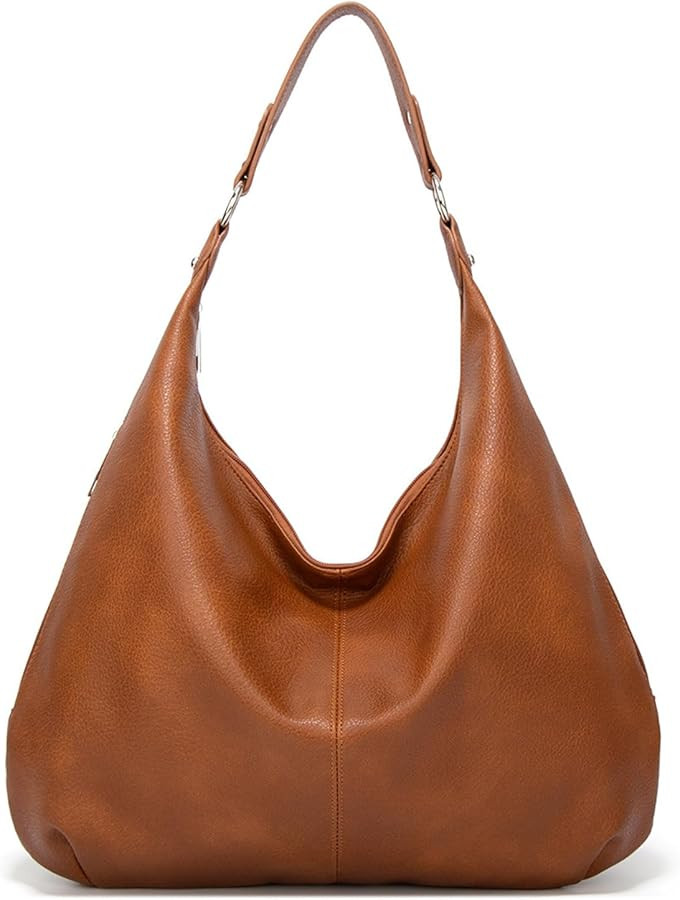 Qiayime Hobo Bags for Women, Vegan PU Leather Large Tote Bag Shoulder Purses and Handbags Slouchy... | Amazon (US)