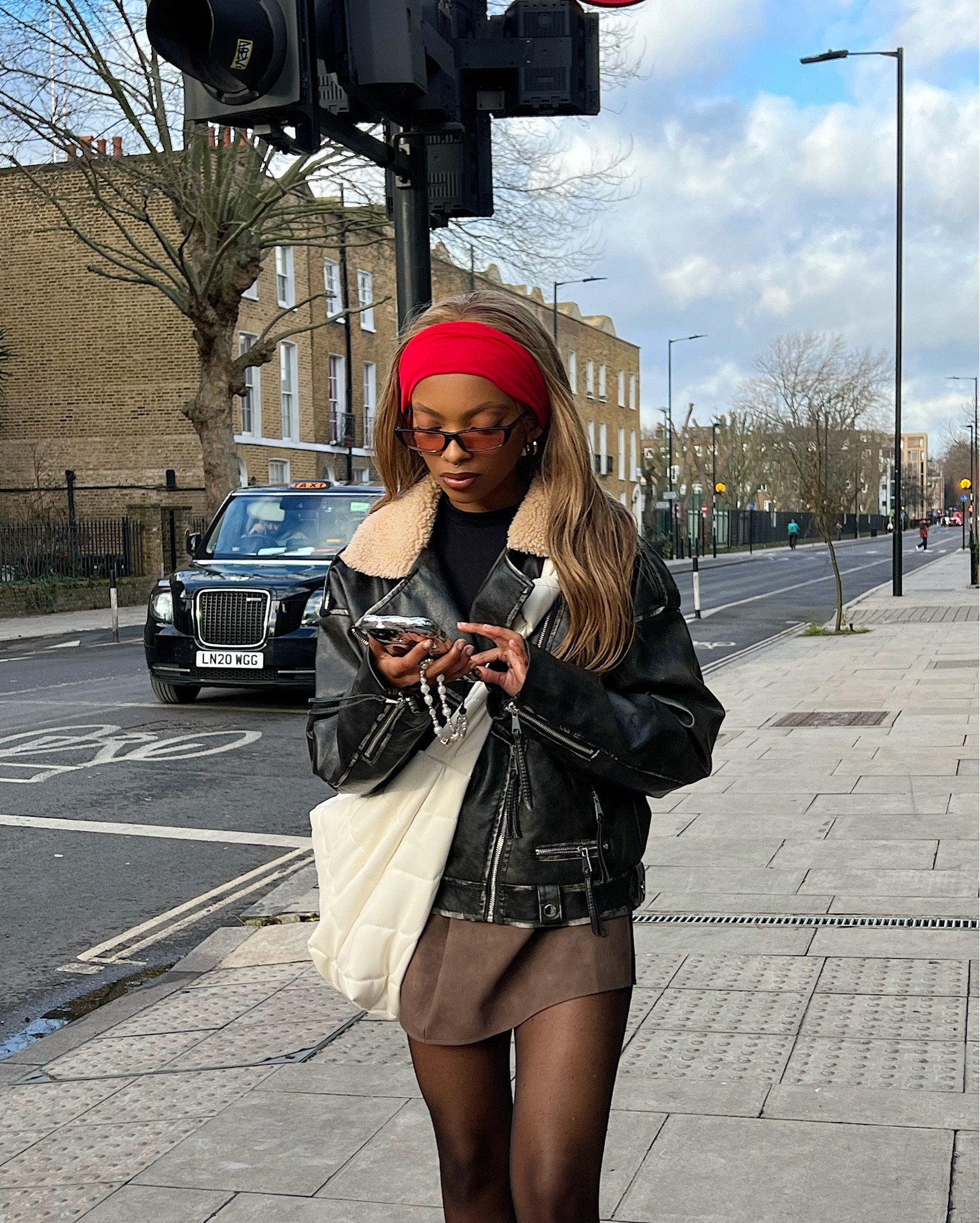 Pop of red, aviator biker jackett

#LTKSpringSale #LTKsalealert