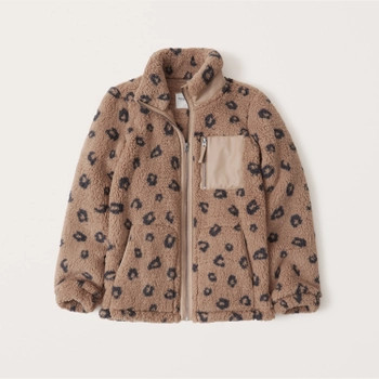 Sherpa Faux Leather-Trim Jacket | Abercrombie & Fitch (US)