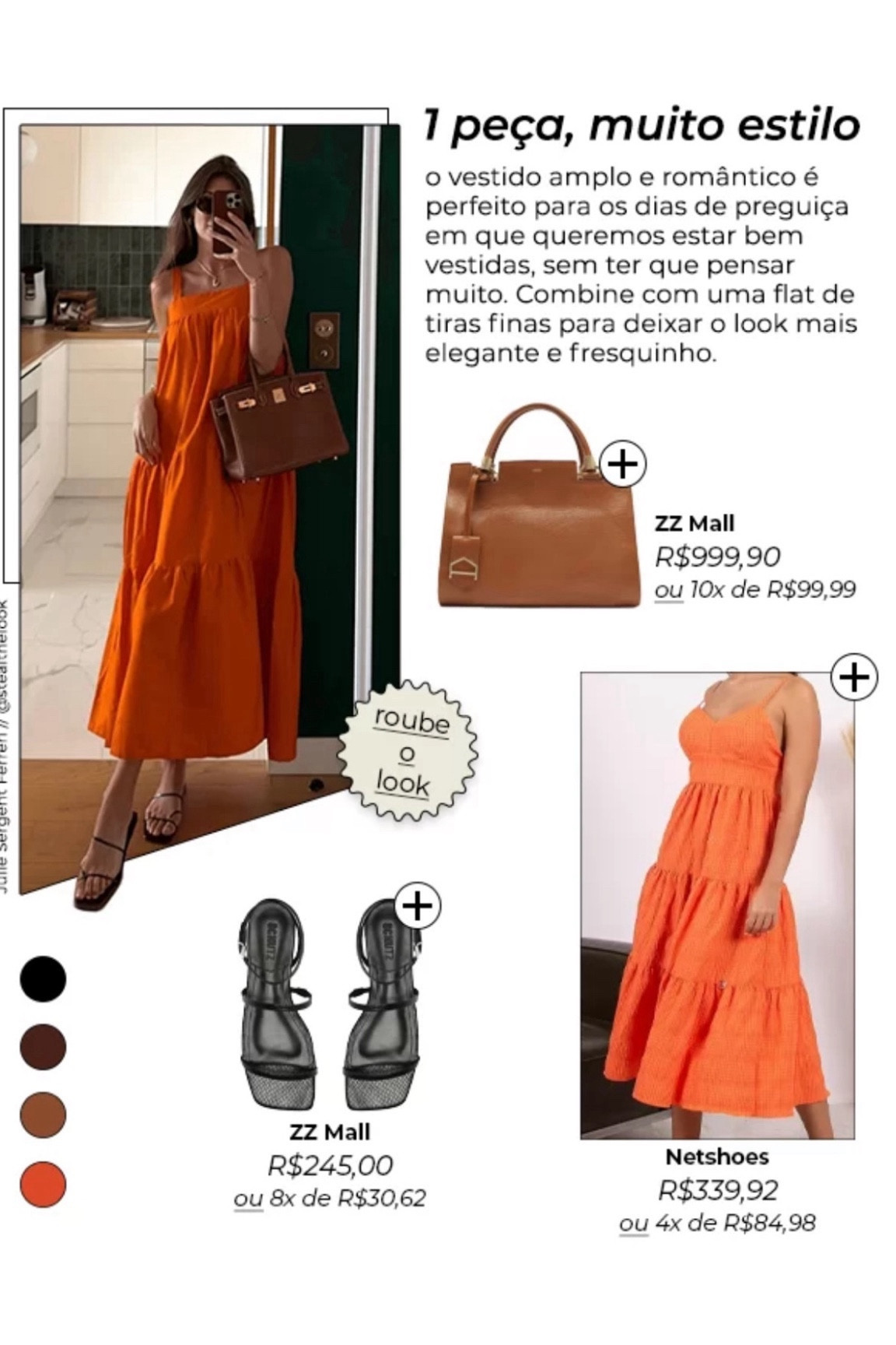 Roube o Look! 

1 peça, muito estilo
o vestido amplo e romântico é perfeito para os dias de preguiça em que queremos estar bem vestidas, sem ter que pensar muito. Combine com uma flat de tiras finas para deixar o look mais elegante e fresquinho.

#LTKbeauty #LTKsalealert #LTKbrasil