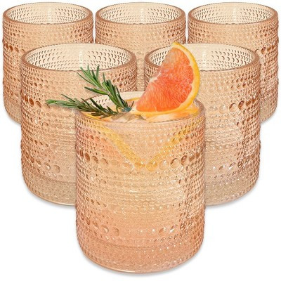Kate Aspen 10 oz. Textured Beaded Rose Gold Glass (Set of 6) | 27204RG | Target